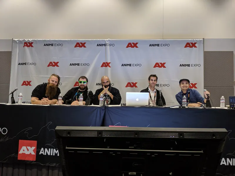 The Skyride panel on stage at Anime Expo 2019